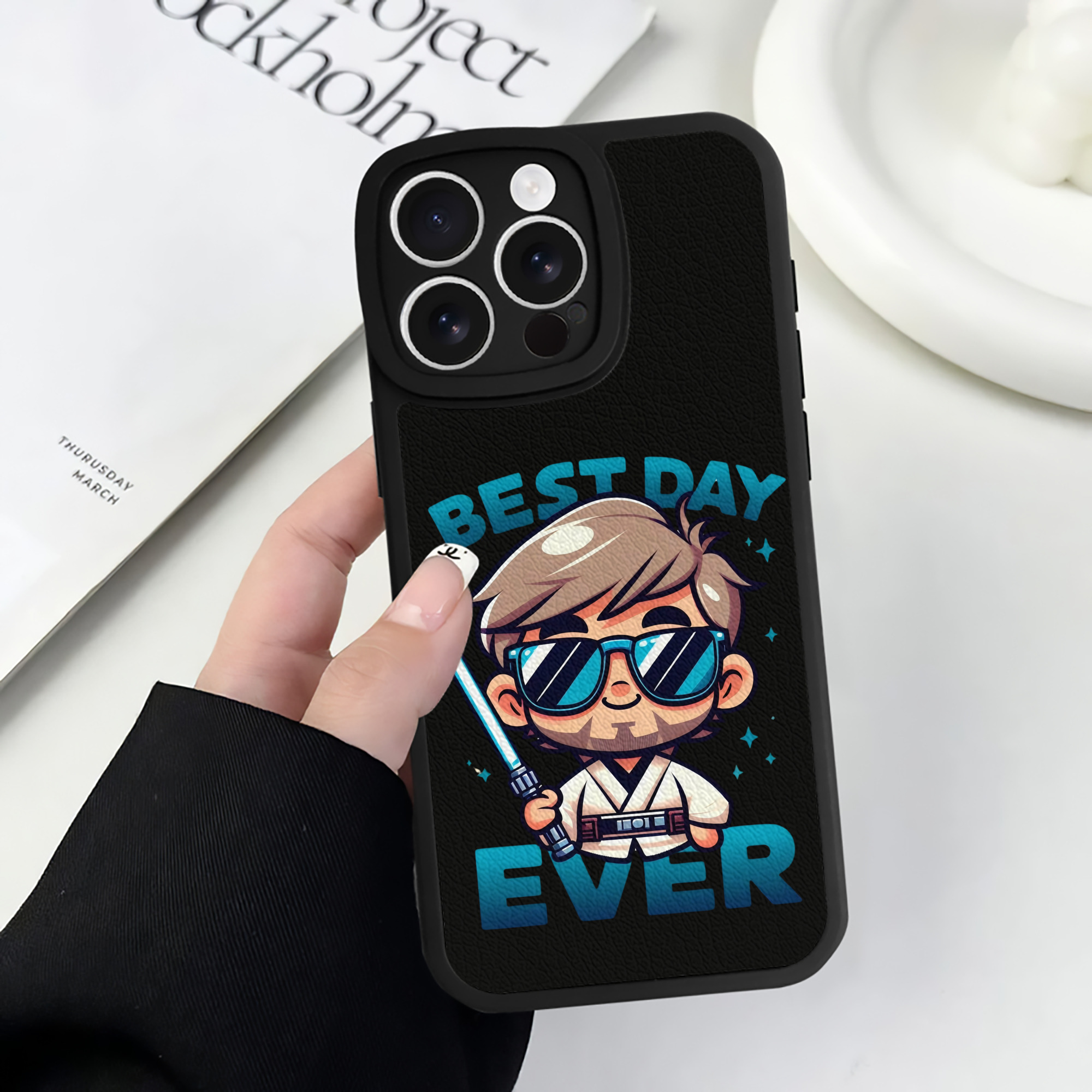 （画像用） スター・ウォーズ Star Wars 【iPhone 16シリーズ対応】シリコンスマホケース（レザー調） 材質：シリコン